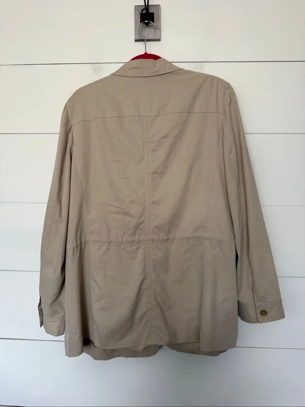 Chico’s Women’s 3 Utility Jacket Tan Longsleeve